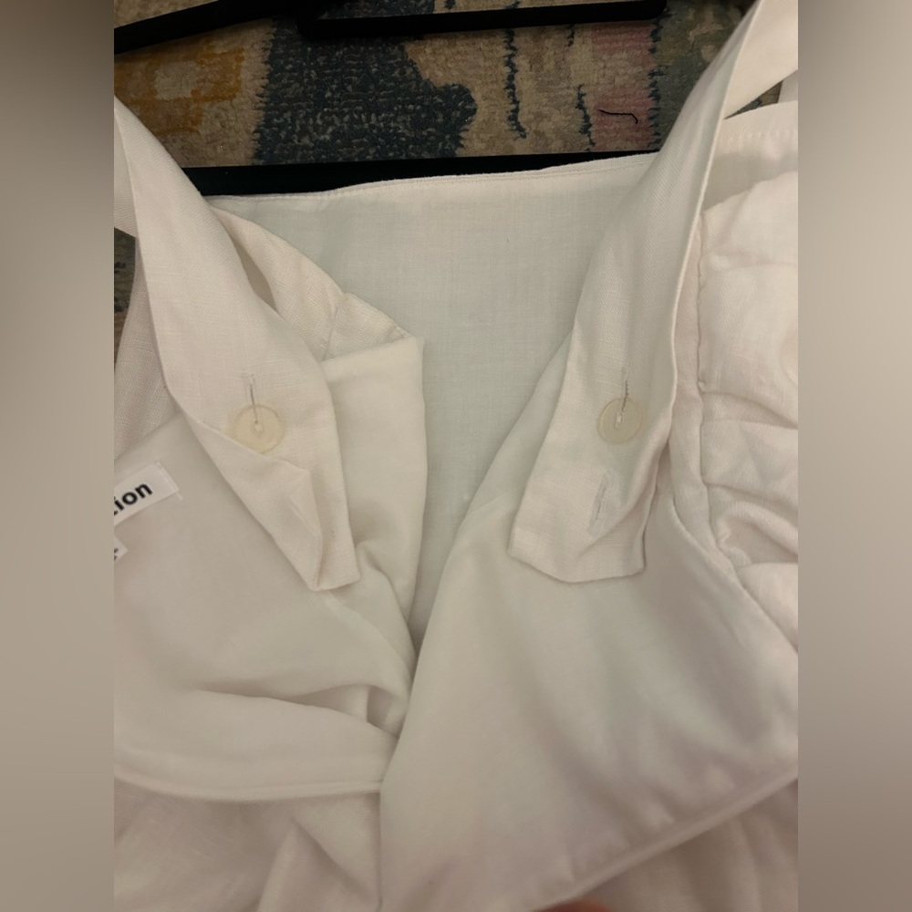Reformation Kerrigan Linen Dress - White - Size 8 - Picture 7 of 11